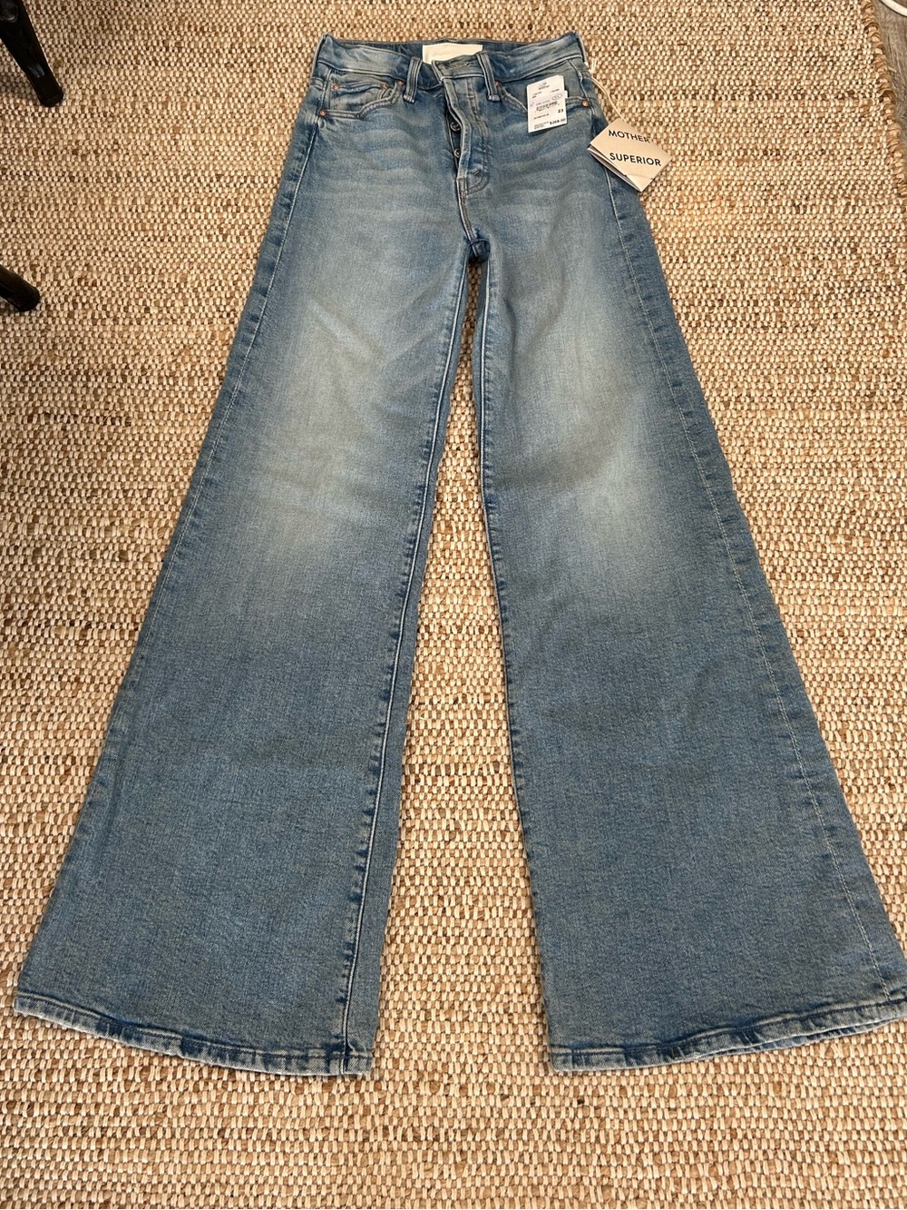MOTHER SUPERIOR Tomcat Roller Anthropologie “I confess” High-Rise Wide Leg Jeans - Picture 10 of 16